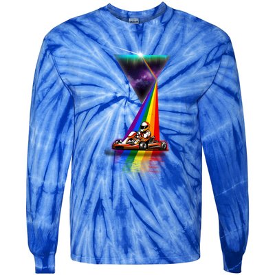 Vintage Retro Prism Kart Racing Cool Gift Tie-Dye Long Sleeve Shirt