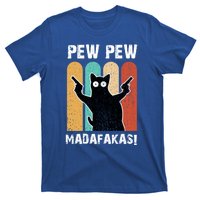 Vintage Retro Pew Pew Madafakas Crazy Cat Funny Gamer Gift T-Shirt