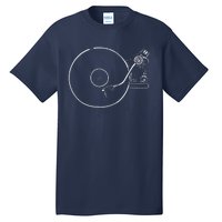 Vinyl Record Player Sketch Drawing Tall T-Shirt