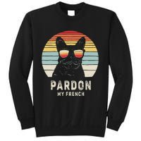 Vintage Retro Pardon My French Frenchie Bulldog Dog Sweatshirt