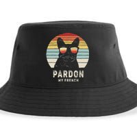 Vintage Retro Pardon My French Frenchie Bulldog Dog Sustainable Bucket Hat