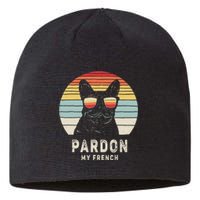 Vintage Retro Pardon My French Frenchie Bulldog Dog Sustainable Beanie