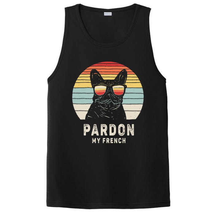 Vintage Retro Pardon My French Frenchie Bulldog Dog PosiCharge Competitor Tank