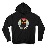 Vintage Retro Pardon My French Frenchie Bulldog Dog Tall Hoodie