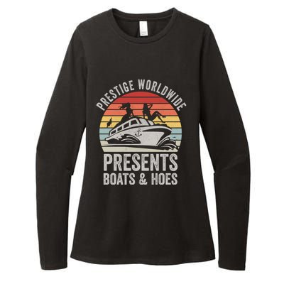 Vintage Retro Prestige Worldwide Presents Boats And Hoes Gift Womens CVC Long Sleeve Shirt