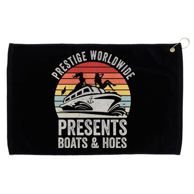 Vintage Retro Prestige Worldwide Presents Boats And Hoes Gift Grommeted Golf Towel