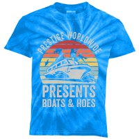 Vintage Retro Prestige Worldwide Presents Boats And Hoes Gift Kids Tie-Dye T-Shirt