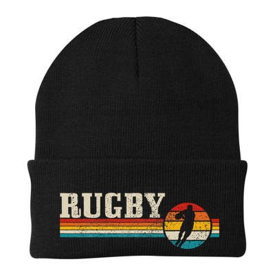 Vintage Rugby Player Sport Retro Football Beanie
