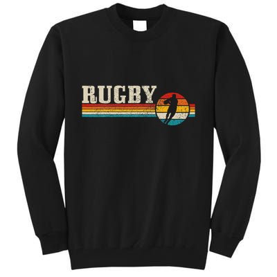 Vintage Rugby Player Sport Retro Football Tall Sweatshirt