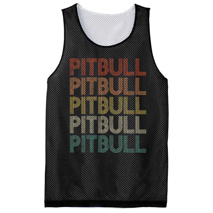 Vintage Retro Pitbull Mesh Reversible Basketball Jersey Tank