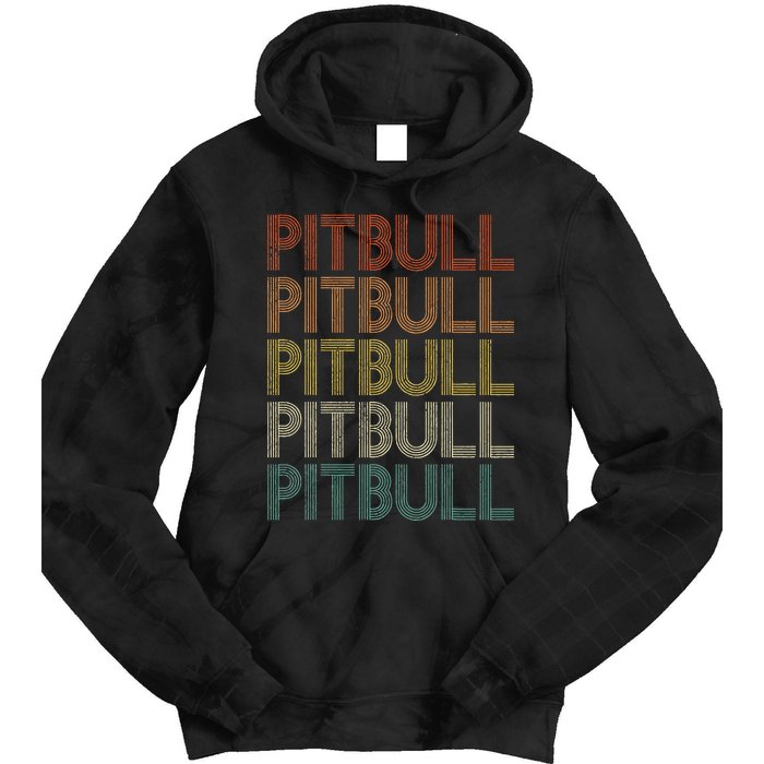 Vintage Retro Pitbull Tie Dye Hoodie