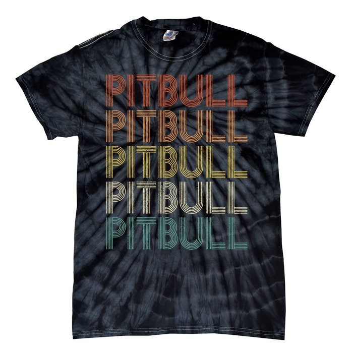 Vintage Retro Pitbull Tie-Dye T-Shirt