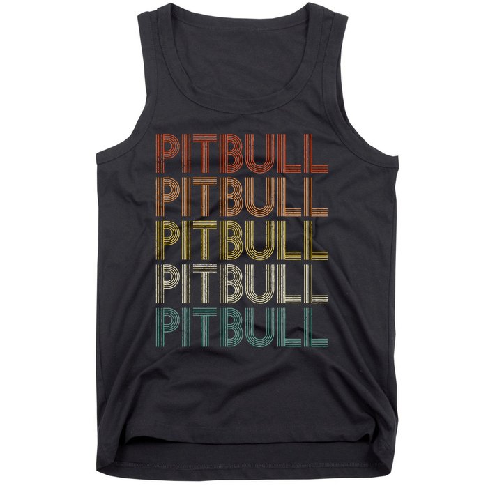 Vintage Retro Pitbull Tank Top