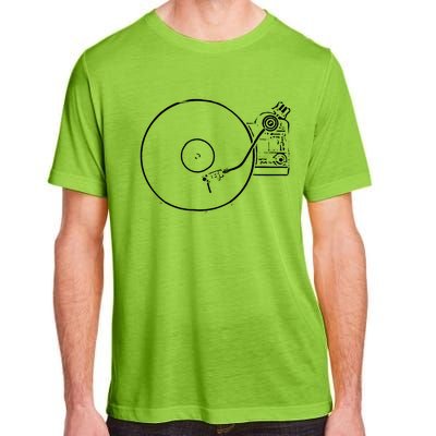 Vinyl Record Player Sketch Drawing Gift Adult ChromaSoft Performance T-Shirt