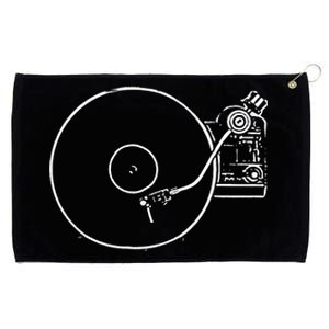 Vinyl Record Player Sketch Drawing Gift Grommeted Golf Towel