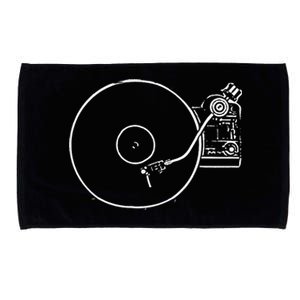 Vinyl Record Player Sketch Drawing Gift Microfiber Hand Towel