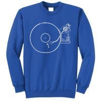 Vinyl Record Player Sketch Drawing Gift Sweatshirt