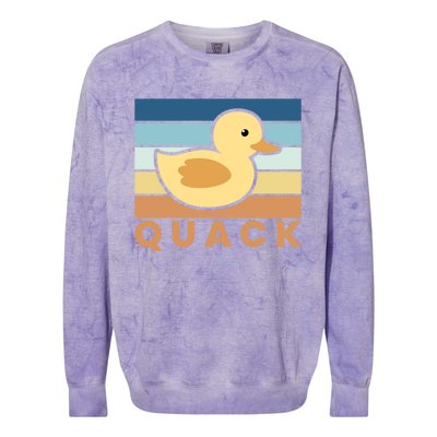 Vintage Retro Quack Rubber Duck Gift Colorblast Crewneck Sweatshirt