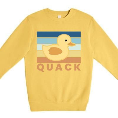 Vintage Retro Quack Rubber Duck Gift Premium Crewneck Sweatshirt