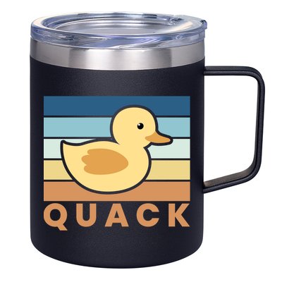 Vintage Retro Quack Rubber Duck Gift 12oz Stainless Steel Coffee Mug