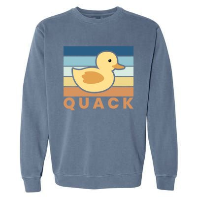 Vintage Retro Quack Rubber Duck Gift Garment-Dyed Sweatshirt