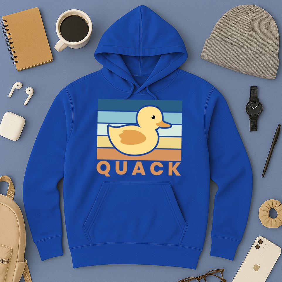 Vintage Retro Quack Rubber Duck Gift Hoodie