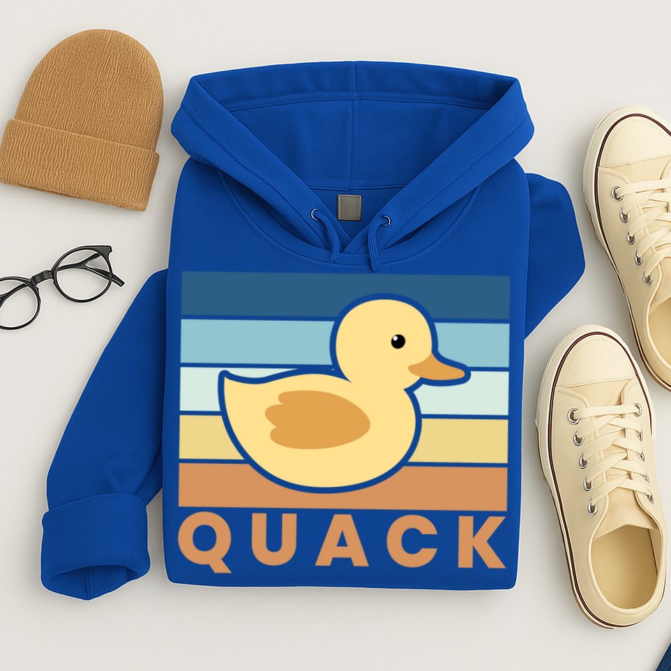 Vintage Retro Quack Rubber Duck Gift Hoodie