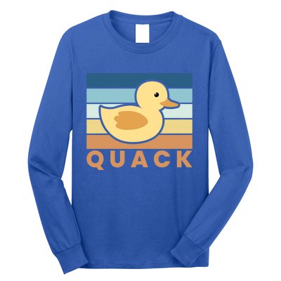 Vintage Retro Quack Rubber Duck Gift Long Sleeve Shirt