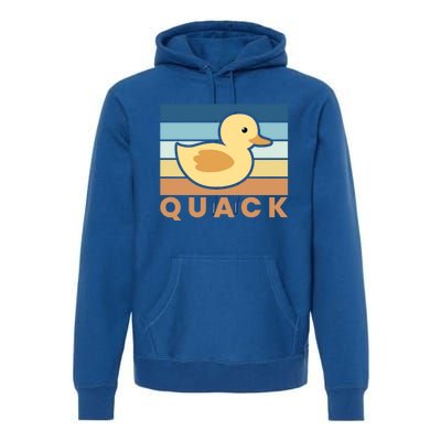 Vintage Retro Quack Rubber Duck Gift Premium Hoodie