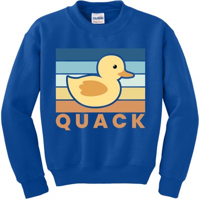 Vintage Retro Quack Rubber Duck Gift Kids Sweatshirt