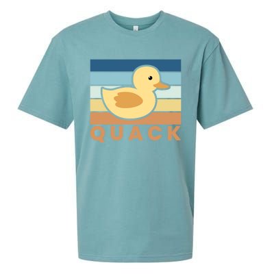 Vintage Retro Quack Rubber Duck Gift Sueded Cloud Jersey T-Shirt