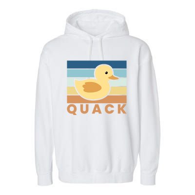 Vintage Retro Quack Rubber Duck Gift Garment-Dyed Fleece Hoodie