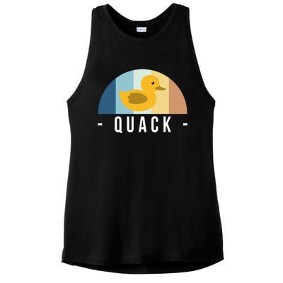 Vintage Retro Quack Rubber Duck Great Gift Ladies PosiCharge Tri-Blend Wicking Tank