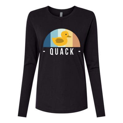 Vintage Retro Quack Rubber Duck Great Gift Womens Cotton Relaxed Long Sleeve T-Shirt