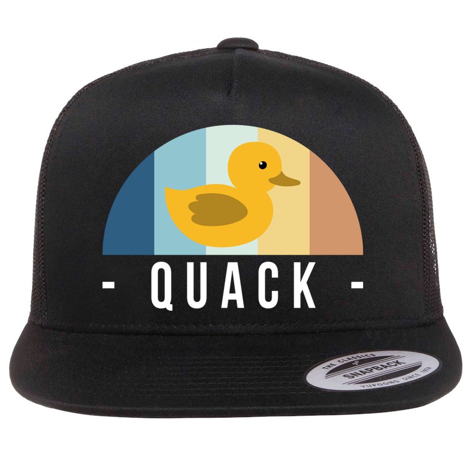 Vintage Retro Quack Rubber Duck Great Gift Flat Bill Trucker Hat