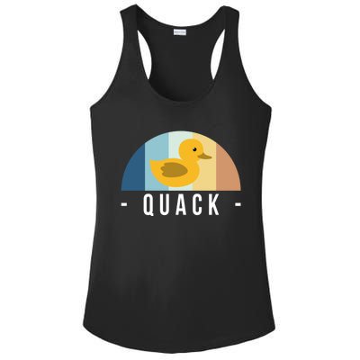 Vintage Retro Quack Rubber Duck Great Gift Ladies PosiCharge Competitor Racerback Tank