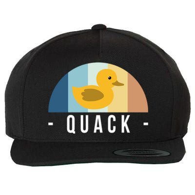 Vintage Retro Quack Rubber Duck Great Gift Wool Snapback Cap