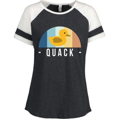 Vintage Retro Quack Rubber Duck Great Gift Enza Ladies Jersey Colorblock Tee