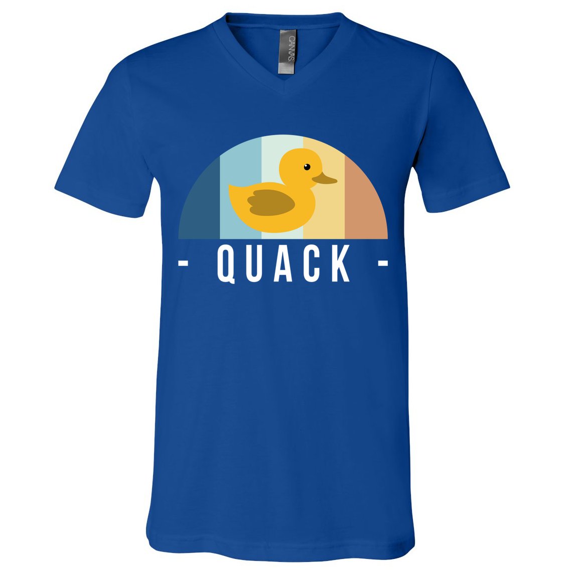 Vintage Retro Quack Rubber Duck Great Gift V-Neck T-Shirt