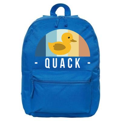 Vintage Retro Quack Rubber Duck Great Gift 16 in Basic Backpack