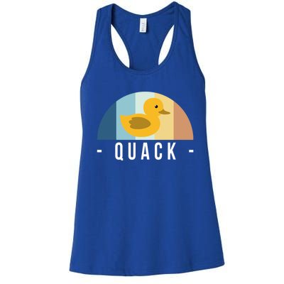 Vintage Retro Quack Rubber Duck Great Gift Women's Racerback Tank