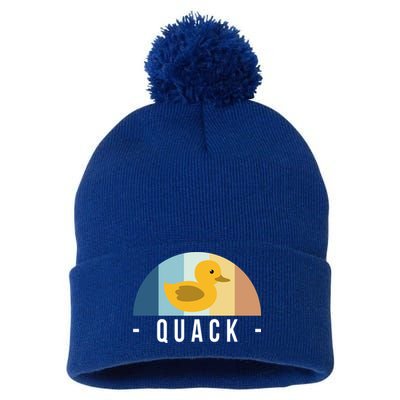 Vintage Retro Quack Rubber Duck Great Gift Pom Pom 12in Knit Beanie