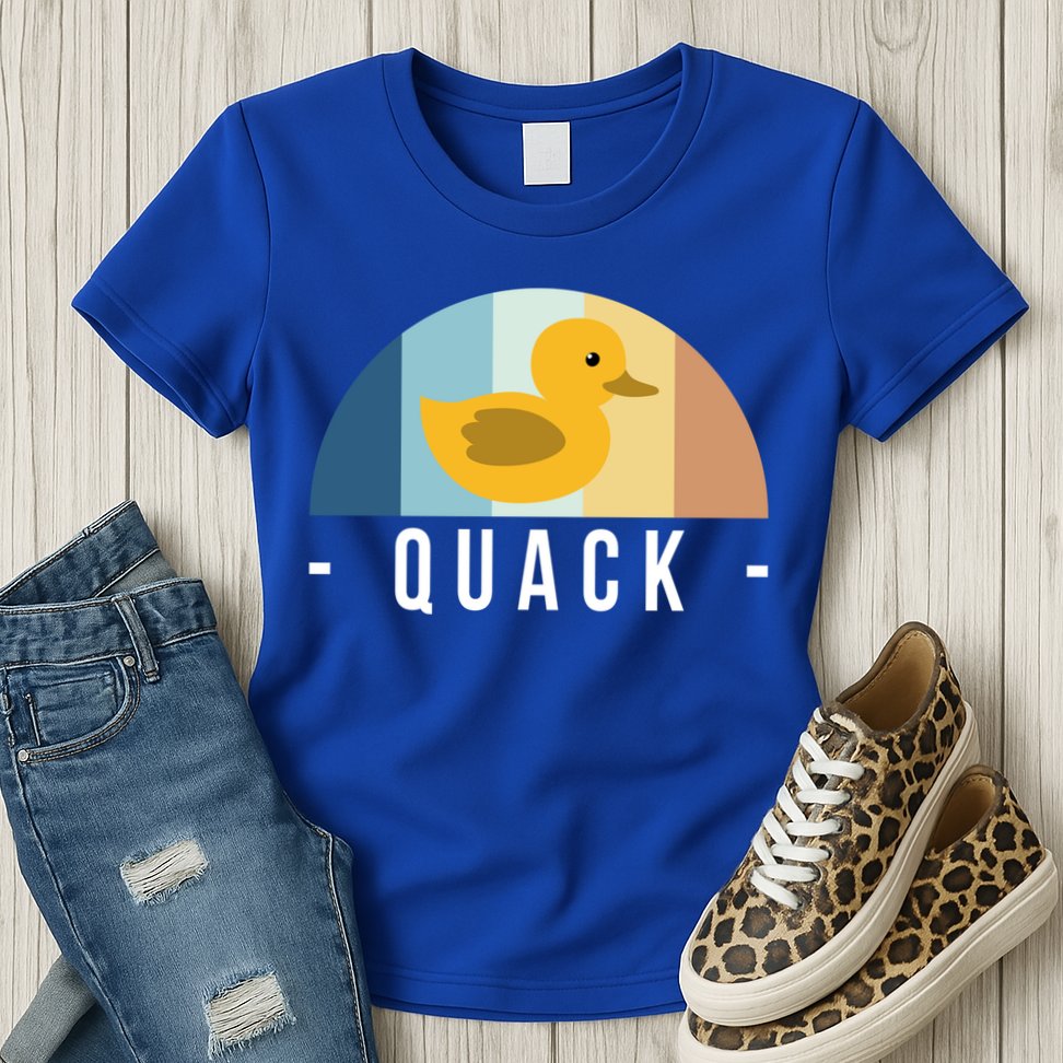 Vintage Retro Quack Rubber Duck Great Gift Womens T-Shirt