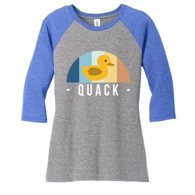 Vintage Retro Quack Rubber Duck Great Gift Women's Tri-Blend 3/4-Sleeve Raglan Shirt