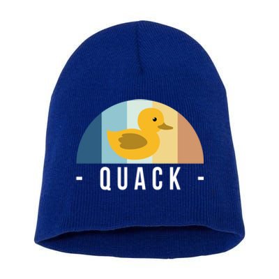 Vintage Retro Quack Rubber Duck Great Gift Short Acrylic Beanie