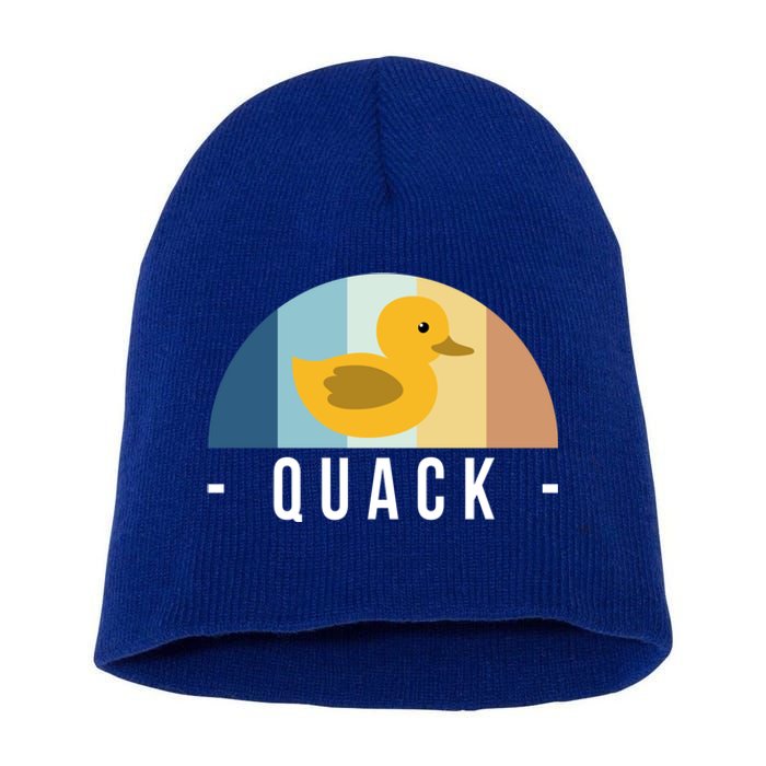 Vintage Retro Quack Rubber Duck Great Gift Short Acrylic Beanie