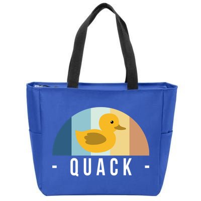 Vintage Retro Quack Rubber Duck Great Gift Zip Tote Bag