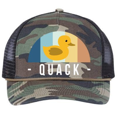 Vintage Retro Quack Rubber Duck Great Gift Retro Rope Trucker Hat Cap