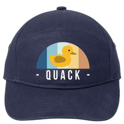 Vintage Retro Quack Rubber Duck Great Gift 7-Panel Snapback Hat