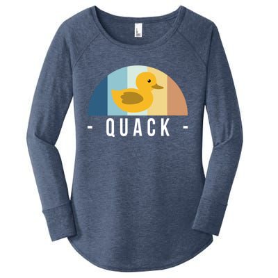 Vintage Retro Quack Rubber Duck Great Gift Women's Perfect Tri Tunic Long Sleeve Shirt